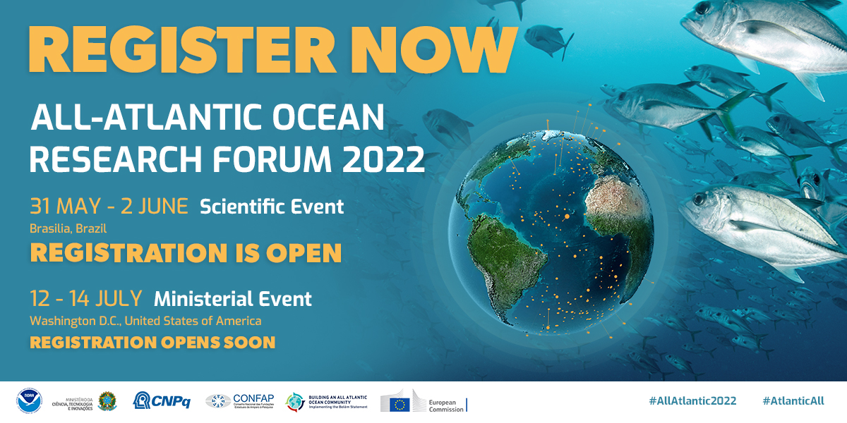 AllAtlanticO's tweet photo. SHOWCASE your research outcomes and SHAPE the future #AtlanticAll Ocean Research collaboration.
Your ideas will feed the policy dialogue in July in Washington DC!
Today is the LAST day to register for the Scientific Event of the #AllAtlantic2022 Forum!
👉https://t.co/4CMls4G81o https://t.co/2Jsr2TIsxV