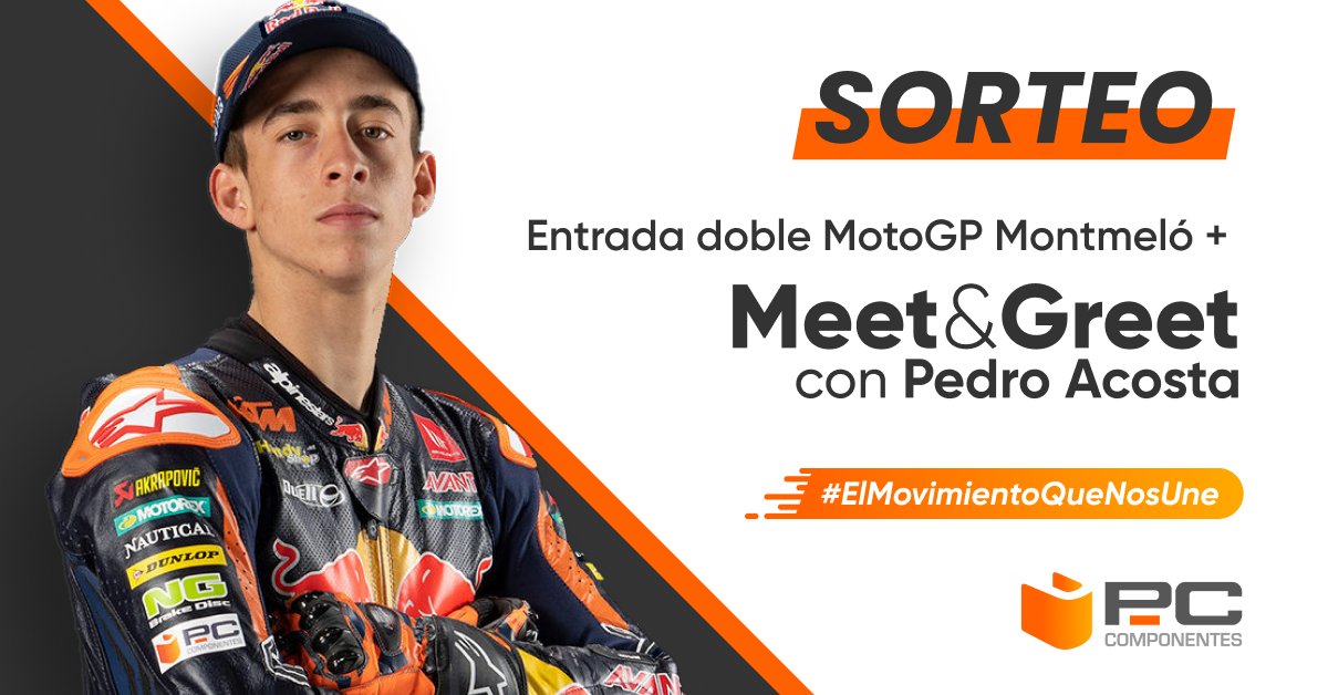 🏁¡SORTEAZO!🏁

😎Consigue un pase doble para ver el GP Catalunya de MotoGP (5 de junio) + Meet &amp; Greet con <a href="/37_pedroacosta/">Pedro Acosta</a> 

1⃣ RT🔃 y síguenos
2⃣ Comenta con #ElMovimientoQueNosUne mencionando a tu posible acompañante

🏍️ Cuantos más comentarios, más opciones de ganar!