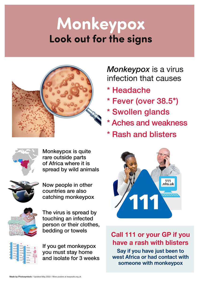 There is a lot of talk about #Monkeypox so <a href="/Photosymbols/">Photosymbols</a>  have made this #EasyRead poster for anyone who needs it