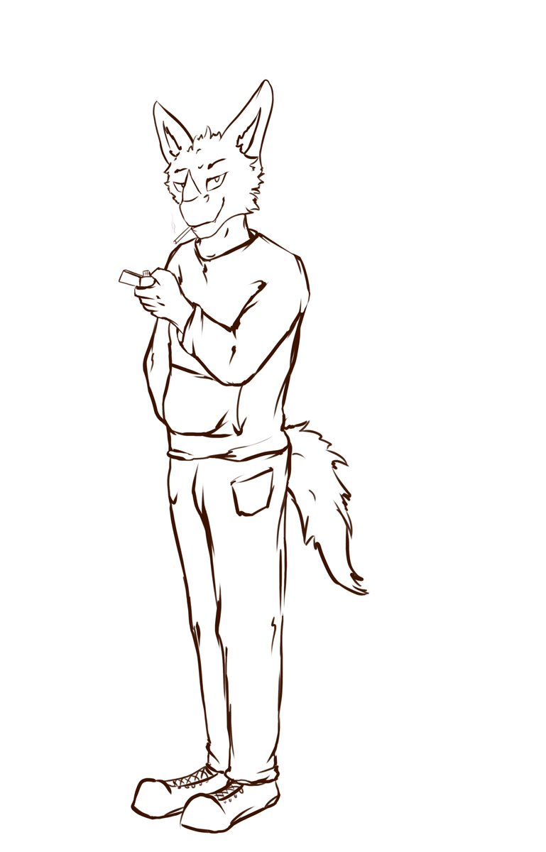 Arcan3SFW's tweet photo. Cigarette anyone?

#furryart #sketch https://t.co/yNjjp2kjTZ