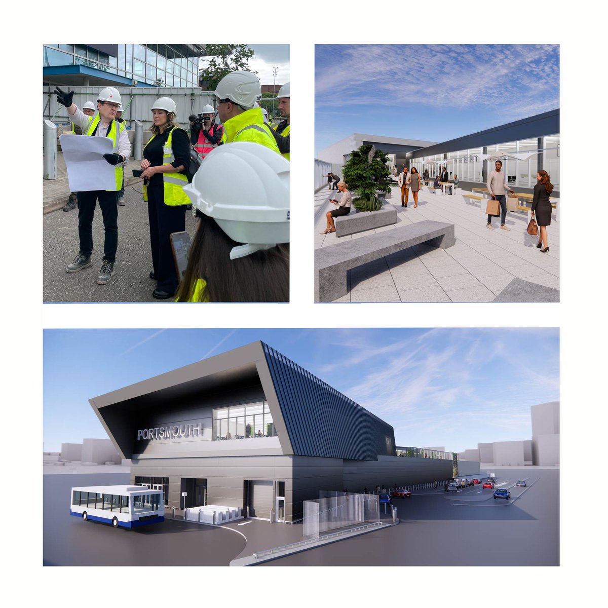 Portsmouth International Port : Terminal transformation is underway, as contractors Knights Brown officially started construction yesterday on a new carbon neutral terminal extension designed by D5, which will strengthen the city's position a major UK port. #portsmouthport