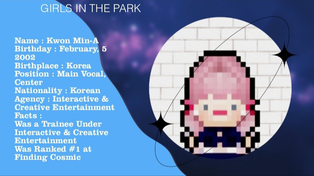 _GIRLSINTHEPARK's tweet photo. GIRLS IN THE PARK: Profile
Member #1
Min-A
#GIRLSINTHEPARK #RVBENT https://t.co/wxbvS5LNeB