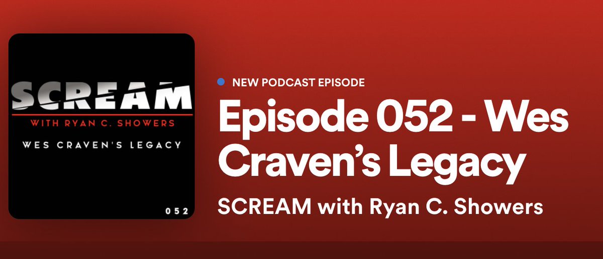 SCREAMwithRCS's tweet image. Episode 052: Wes Craven's Legacy

Join me and first-ever SwRCS Patreon guest @CoryWilson7 as we evaluate each of @wescraven's film &amp;amp; rate */10 #Scream

Patreon: patreon.com/screamwithrcs
Merch: teepublic.com/user/screamwit…

Apple, Spotify @EarGlueMedia &amp;amp; more!
linktr.ee/screamwithryan…