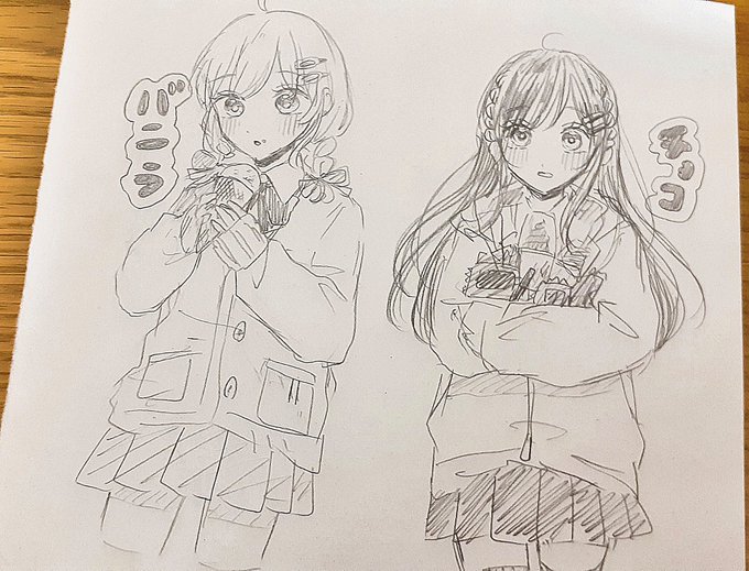 授業中に描いた擬人化した子達～ 