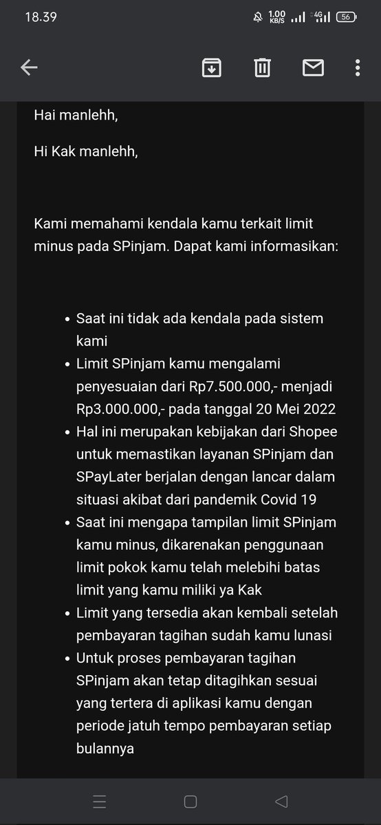 handakkurus's tweet photo. Whyyy :(( harusnya d hapus haja limit nya biar kd behutang lagi. https://t.co/7eRq0TKFKS