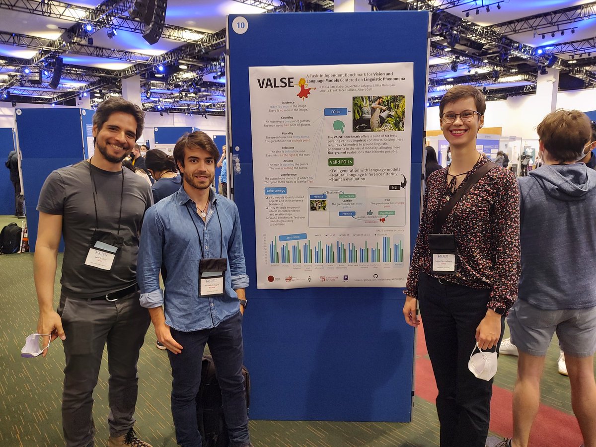 In case you missed our VALSE 💃 poster at #acl2022nlp, you can still talk to us at our oral presentation, today at 3:15 PM (Dublin time). See you there!

Paper link 📜: aclanthology.org/2022.acl-long.…