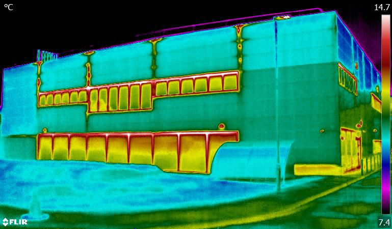 Enconassociates's tweet photo. A recent Thermogram from our Thermographic Survey for @goldbeck_group construction for a new Pharmaceutical research facility in #Leeds.  One of the many services we have provided on this project in support of our #BREEAM Assessment. Architect @fatkin_design 

#thermogram #energy https://t.co/tyNPE0xSek