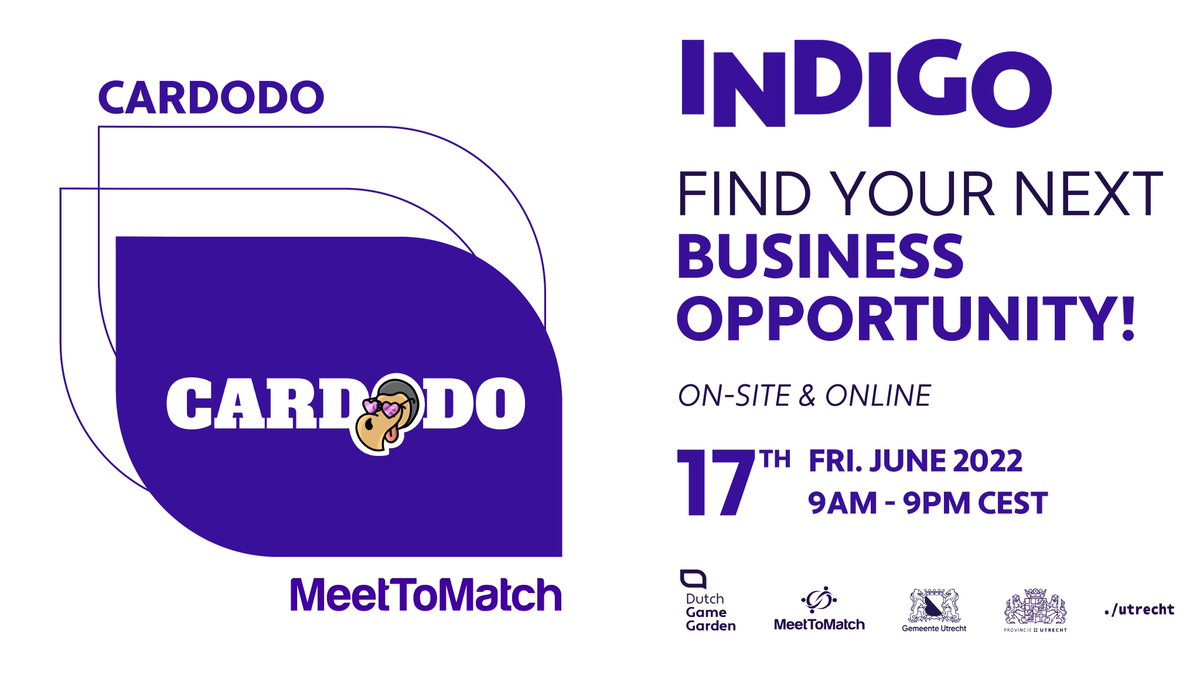 dutchgamegarden's tweet photo. Let’s welcome @CardodoNFT to MeetToMatch at #INDIGO22! Cardodo is bringing NFT’s to the world of traditional mobile gaming. They have developed a game “Dodo Dynasty '' where players fight each other in one to one matches.

https://t.co/aYpSZS4TSf https://t.co/Gq7MQfdOhB