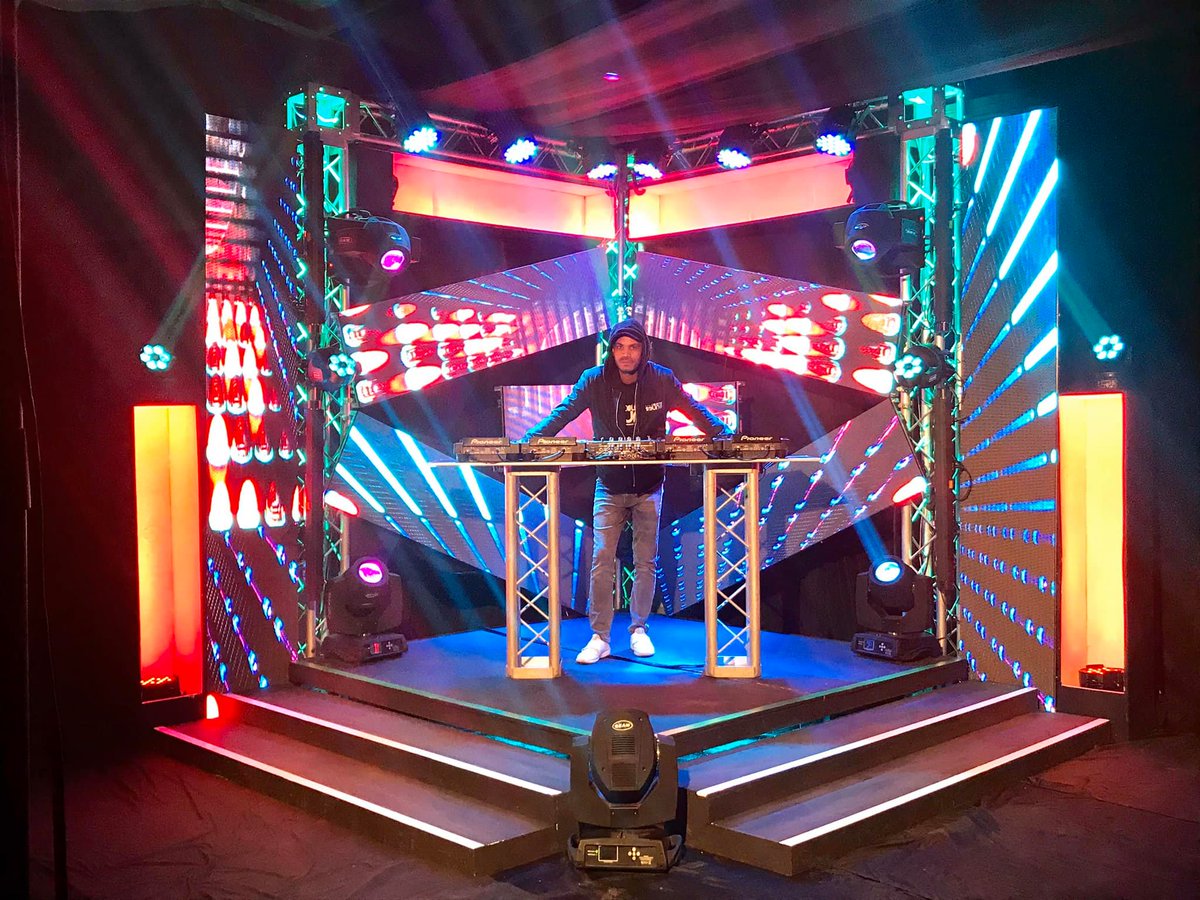 ColoursOSound's tweet photo. We took in a couple of interns in the company. 
On their last week in the company and we tasked them to come up with a set-up for a Dj Event, and boy did they come to the party. This amazing production set-up was 90% them. 

#ColoursOfSound https://t.co/2SrKWHlbZO