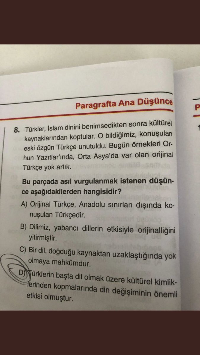 UYARI/YORUM

7. Sınıf Test kitabındaki soruya bakar mısınız!
Alçak bunlar!
İhanet bu!
*
Bu ülkenin çocuklarının İslâm'la ilişkisini koparmaya dönük her girişim ihanettir!
*
Bu ülke işgal edilse kefere bunu yapamaz!
Sayın Bakanım bu ihanete “dur!” deyin hemen!
<a href="/tcmeb/">Millî Eğitim Bakanlığı</a> 
<a href="/meb_ttkb/">Talim ve Terbiye Kurulu Başkanlığı</a>