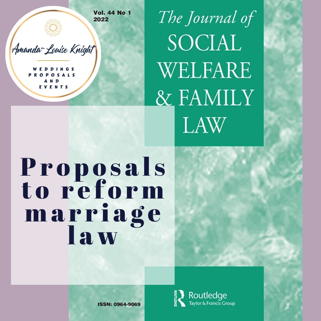 alkweddings's tweet photo. #weddingreform - whats your say?  The latest Journal in Social Welfare and Family Law shares the Law Commission's #Wedding Project article 

https://t.co/GAsAuY2akm https://t.co/LgQ5Yi8B0l