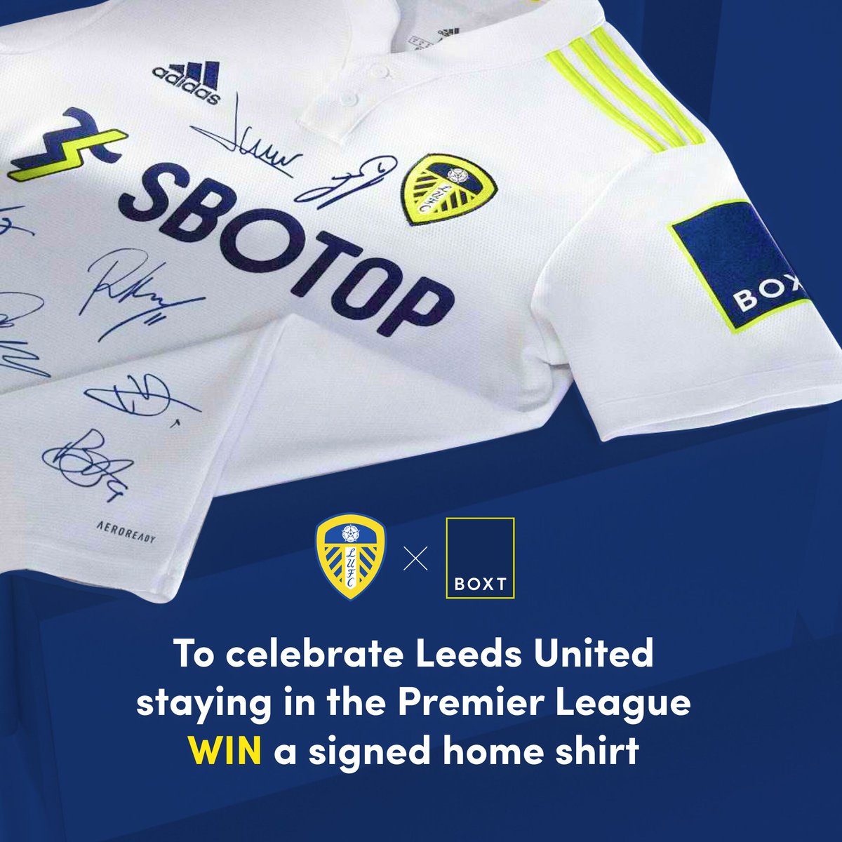 🚨 COMPETITION TIME 🚨 In celebration of @LUFC staying in the Premier League, we're giving you the chance to win a SIGNED home shirt! To enter: ✅ Make sure you're following @weareboxt ✅ Retweet this post ✅ Tag a friend below T&Cs apply. Competition ends 31/5/22 #ALAW