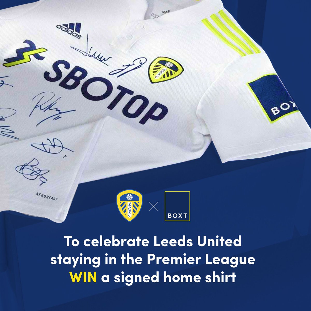 weareboxt's tweet image. 🚨 COMPETITION TIME 🚨

In celebration of @LUFC staying in the Premier League, we're giving you the chance to win a SIGNED home shirt!

To enter: 
✅ Make sure you're following @weareboxt 
✅ Retweet this post
✅ Tag a friend below

T&amp;amp;Cs apply. Competition ends 31/5/22

#ALAW