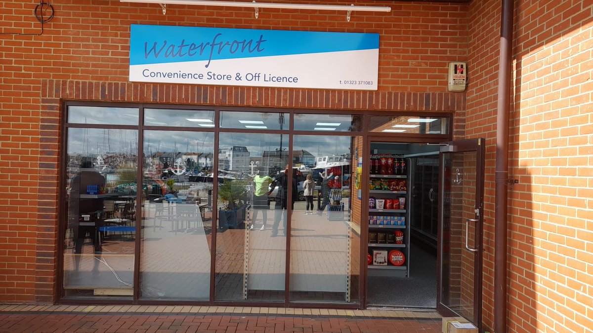 TheWaterfrontEB's tweet photo. The Waterfront Convenience Store is now officially open - everyday from 7am to 10pm. Fully stocked with all your daily essentials and the perfect spot to pick up everything you need for your boating day out or on land exploring what the south east coast has to offer. https://t.co/C9SNwRN5O2