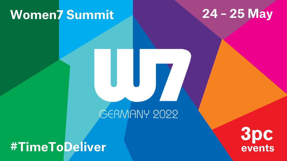 Welcome to #W7 - Time to deliver! Im Rahmen des #G7-Gipfels fordert <a href="/Women7official/">Women 7</a> konkrete Zusagen zur Verbesserung der Lebenssituation von Frauen und Mädchen. Der #w7summit2022 wird durch den @Frauenrat ausgerichtet - und wir dürfen dabei unterstützen.