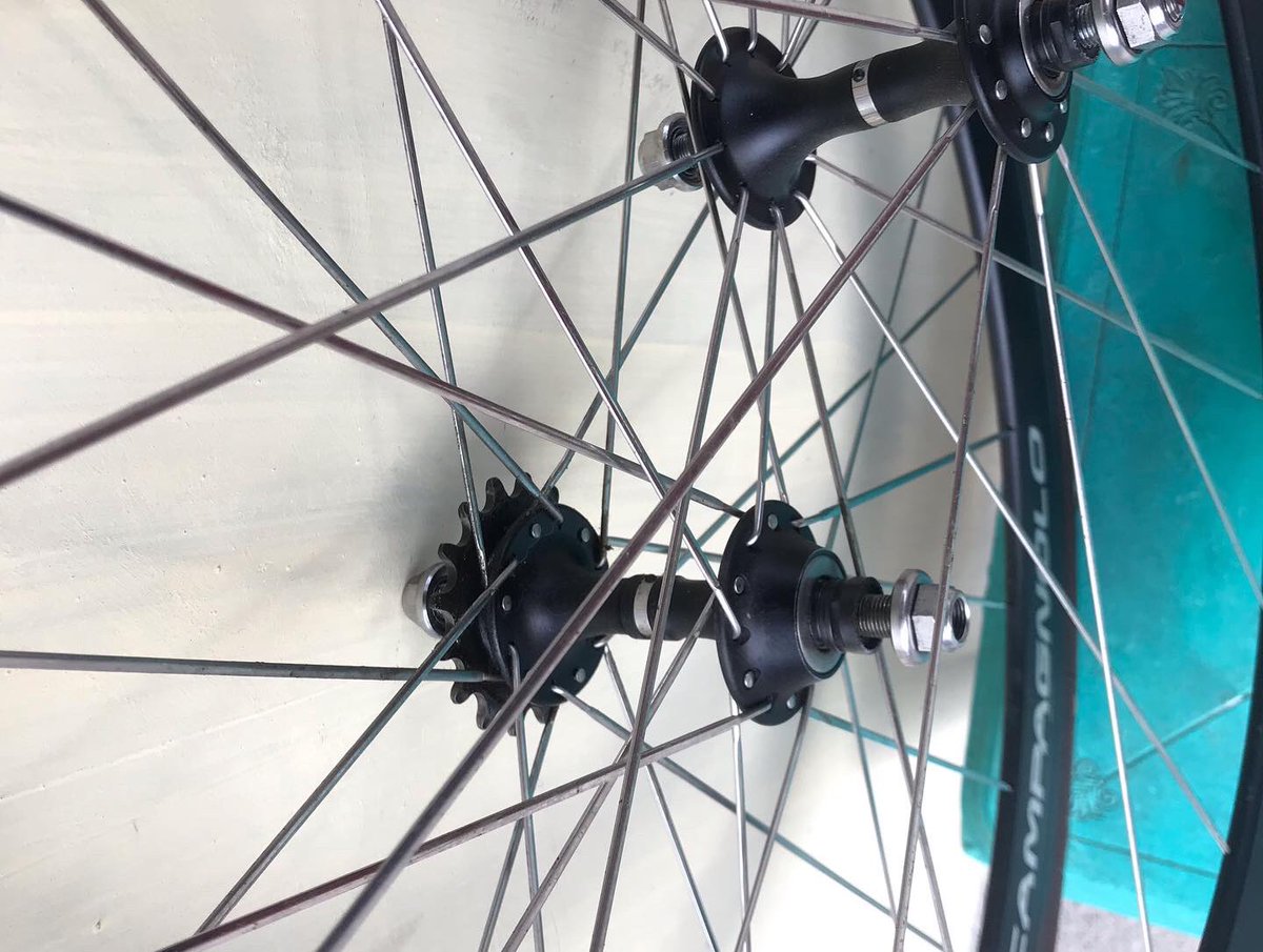 WTS Wheelset Campagnolo Pista tubular include ban continental gatorskin 25c, cog all city 16T & lockring campagnolo 
Very good condition

10.5jt 

#fnfjb