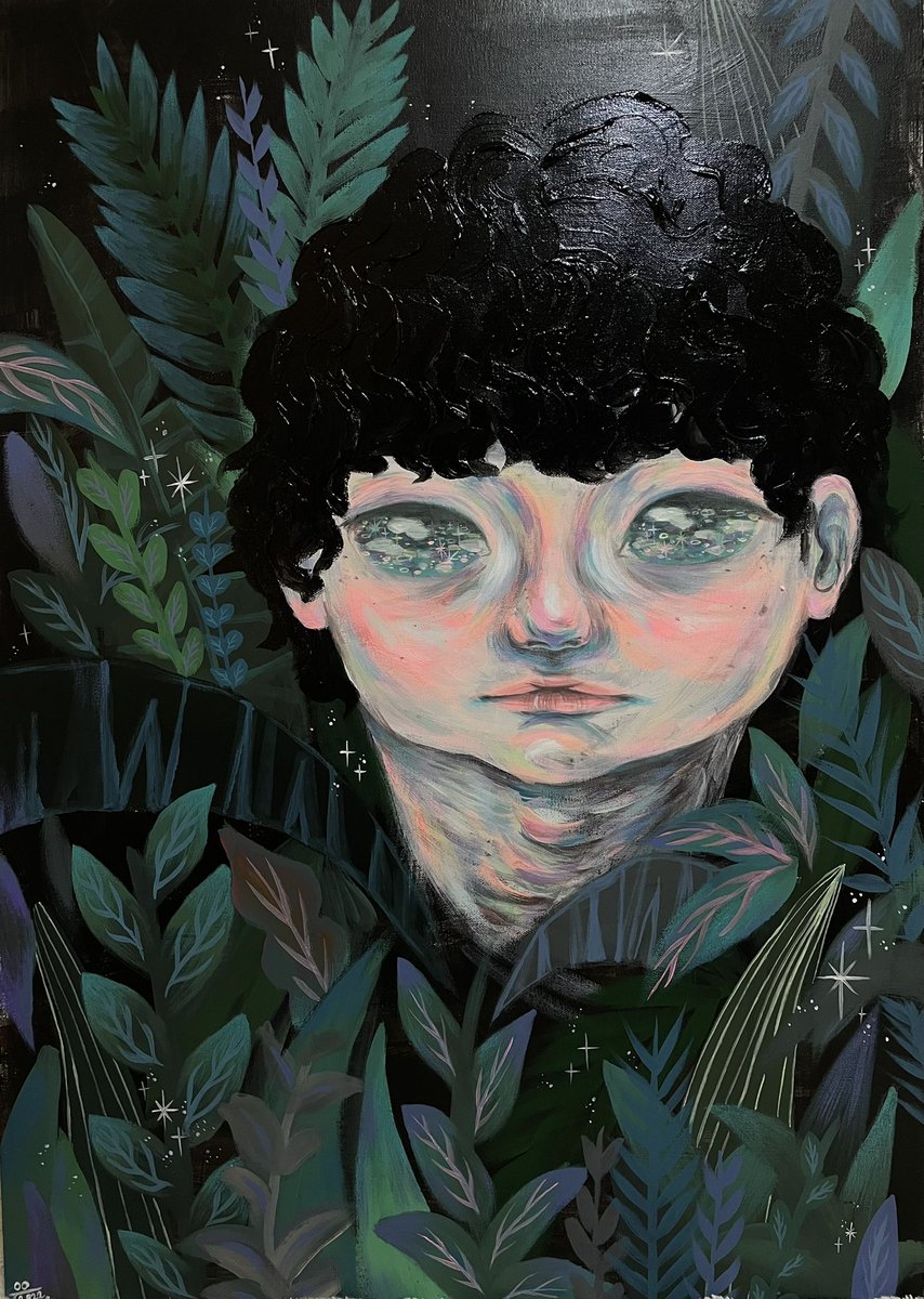 우리에서 벗어난 우리.
630X860(mm) mixed media on canvas. 2022.