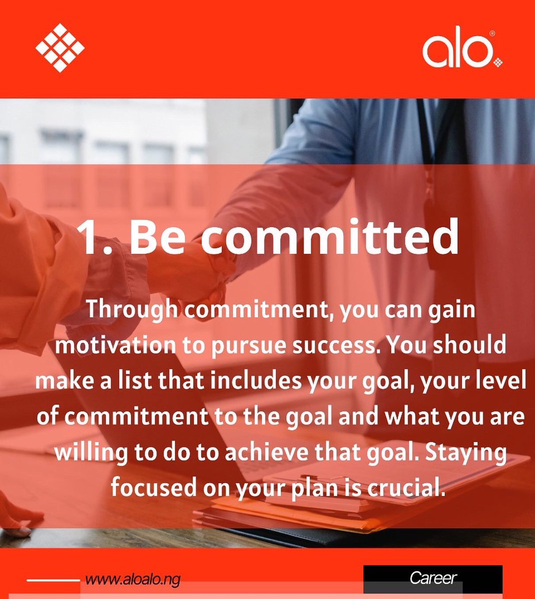 aloalo_ng's tweet image. 1. Be committed
Through commitment, you can gain motivation to pursue success. You should make a list that includes your goal, your level of commitment to the goal and what you are willing to do to achieve that goal.

blog.aloalo.ng/2022/05/23/bes…

#leadership #aloalong #career