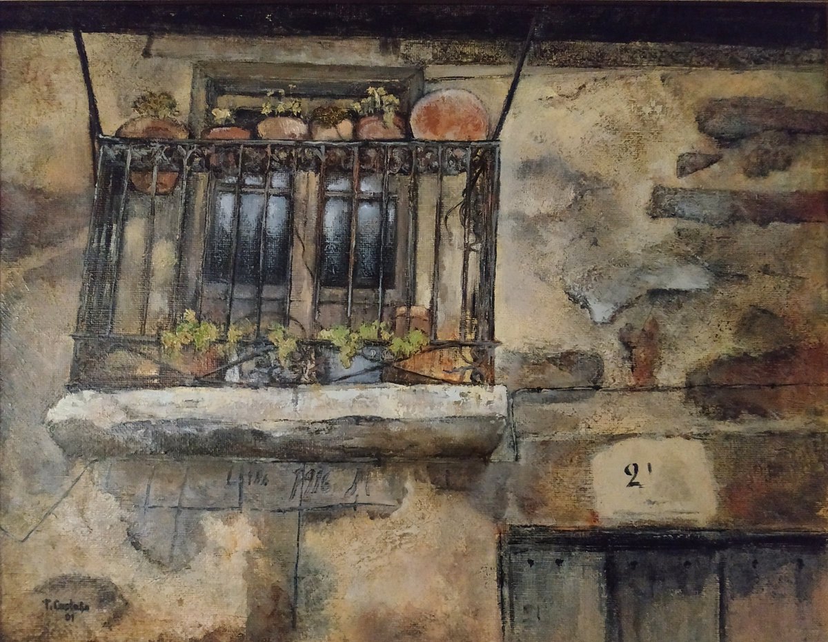 arte98263496's tweet photo. De la serie Fermoselle-Arribes del Duero- Balcón en calle de la peña- óleo lienzo- 27x35 cms (Disponible-Available) #fermoselle #arribesdelduero #fermosellesuscallesyrincones #cuadrosdefermoselle #tomascastanoartgallery https://t.co/aQwnaeU1cW