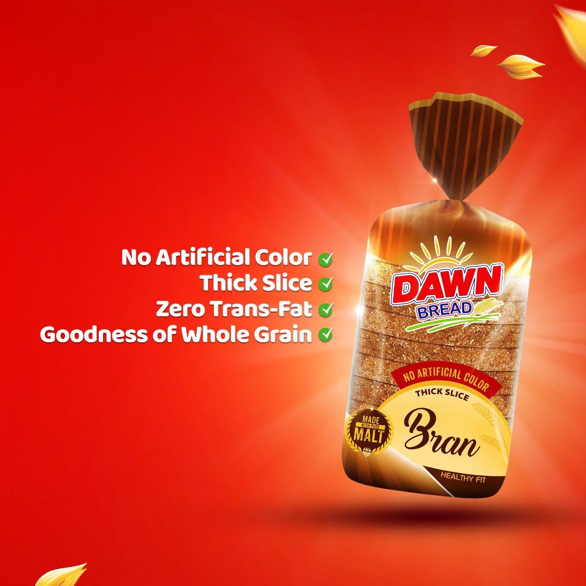 dawnbread's tweet photo. Go low on calories and high on health!
Keep yourself fit and healthy with the goodness of whole grain, oats and healthy fibers of Dawn Bran Bread.

#DawnBread #SliceOfLife #No1SliceOfPakistan #HealthyBreadRange #BranBread https://t.co/i7TWMzY5ZF