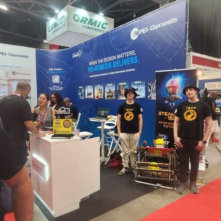 steampunk_1577's tweet photo. Our Robot generated so much interest this morning at the #NewTech2022 Exhibition in Expo Tel Aviv. Thank you to our sponsors @PEIGenesis for hosting us at their booth. We had so much fun, met so many interesting people and learned a lot. https://t.co/ofuXsbaWSw