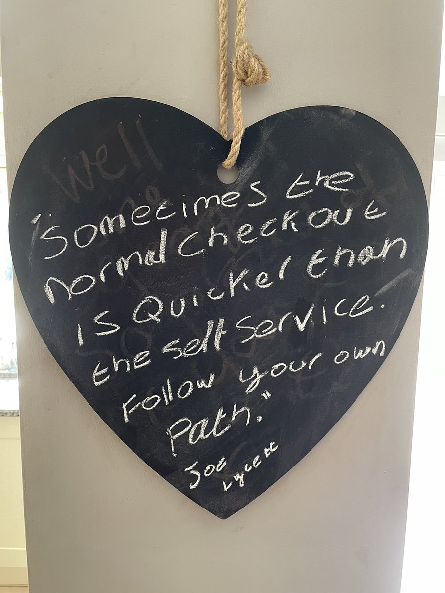 WHaddington's tweet photo. My mum has a chalk bored in her kitchen and I’ve started writing bull shit quotes on it! Todays offering @joelycett #bullshitquotes https://t.co/8ctAaZigzC