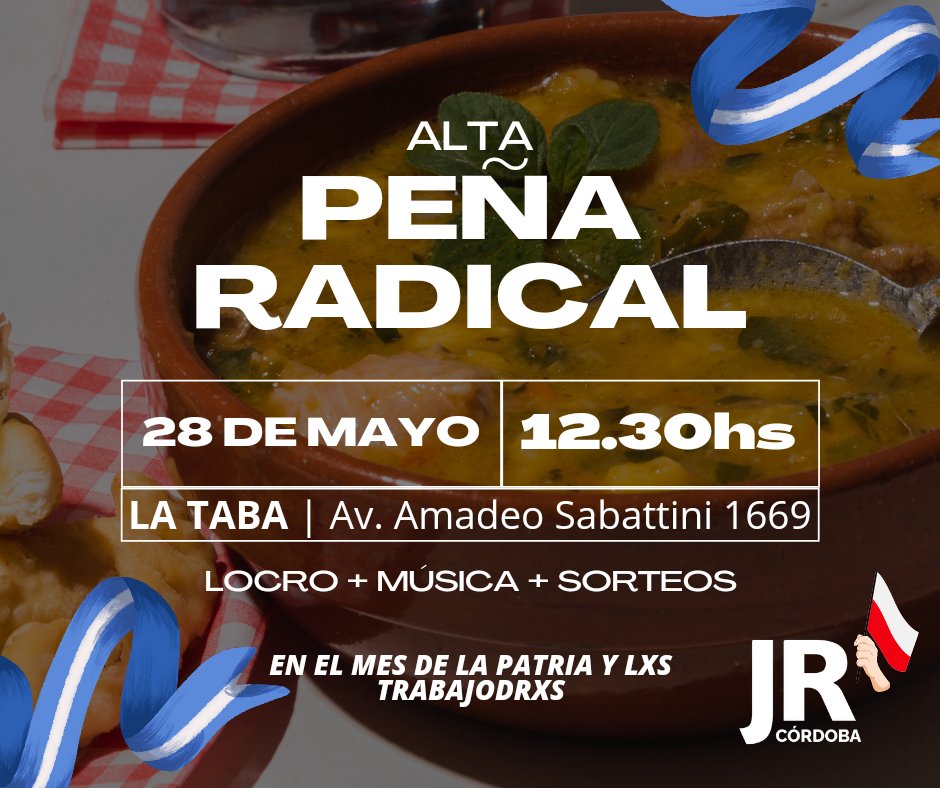 CotyCbaAcosta's tweet photo. Se viene un #LocroRadical 🇵🇱
Con lxs jóvenes, las mujeres, las diversidades, con todxs 🙌
Sábado 28.05 desde las 12.30hs 👇 https://t.co/CpyUXLBB0F