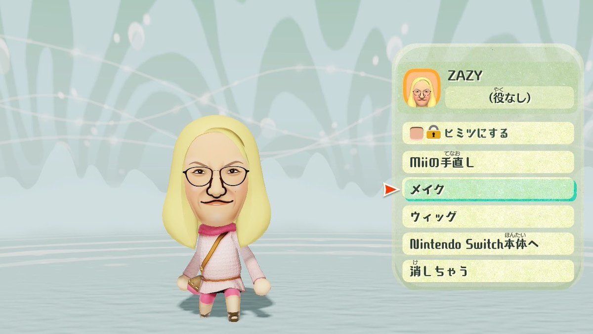 今日のMiiでお笑い芸人のZAZY…別に作ってるやつが煮詰まってて、録画し