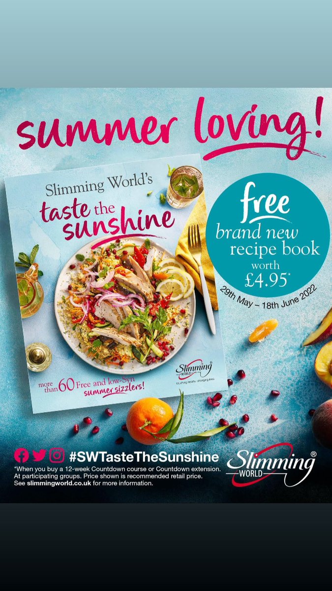 SwSwadlincote's tweet photo. Available in groups next week 🥰 Can’t wait for you all to try a few new recipes out of this baby!! Best book in a while guys! ❤️☀️🍉🥗☀️🥙🍤🍵☀️🥒🥑🍋☀️ Taste the sunshine! Free with our next 12wk commitment countdown😍  #swadlincote #southderbyshire https://t.co/7pQNQgUCSa