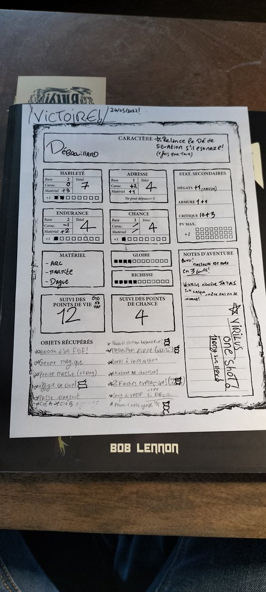 Stiifox2's tweet photo. J'ai ENFIN FINI #LFDCN
Et j'ai ONE SHOT VIRILUS SUR UNE ESQUIVE CRITIQUE! (Apres avoir fait foiré le rituel)
@RoiLennon ça méritait un succes en fin de livre ca j'trouve!
Encore un gros merci pour ce livre du bonheur! https://t.co/9qsD41O8oj