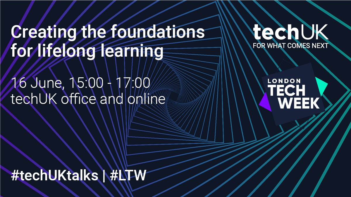 Join #techUK on 16 June during #LTW as we discuss creating the foundations for lifelong learning w/ speakers including:

▶️ Dr Adam Grzywaczewski, <a href="/nvidia/">NVIDIA</a> 
▶️ Rachel Spedding, @brightnetwork 
▶️ <a href="/SianWilsonMyers/">Sian Wilson</a>, <a href="/SkillsNetworkUK/">The Skills Network</a> 

Book here: ow.ly/n8fc50JgsNx #techUKtalks