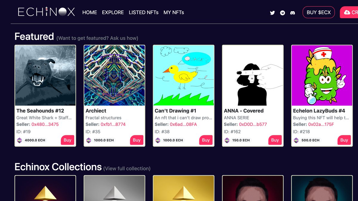 echinoxofficial's tweet photo. Have you seen some of our creators? If you want to get on the featured bar reach out to us on telegram: https://t.co/OJ0tqqXPB1 https://t.co/Os27GXdf1X
