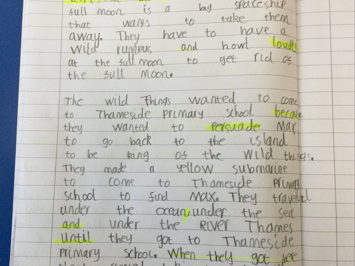 ThamesideSch's tweet photo. It has been an exciting few days in Year 1 with a Wild Thing turning up unannounced yesterday and a visiting from Max to answer all our questions today. All the excitement has produced some amazing writing too. Wow! #Year1tps #YSCtps #YRStps #Englishtps #WildThings #Nolimitstps https://t.co/IoIjt14Yh5