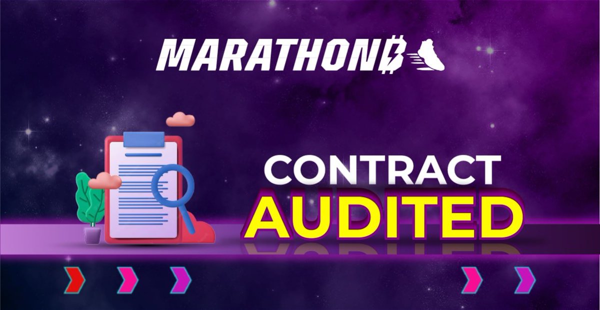 💯 OUR CONTRACT NOW IS SUCCESSFULLY AUDITED 💯 
MarathonB has successfully done audit with Solidproof.
Link of Audit: github.com/solidproof/pro…
👟  Google play download link:  play.google.com/store/apps/det…...
#M2E #Move2Earn #MoveToEarn #RunToEarn