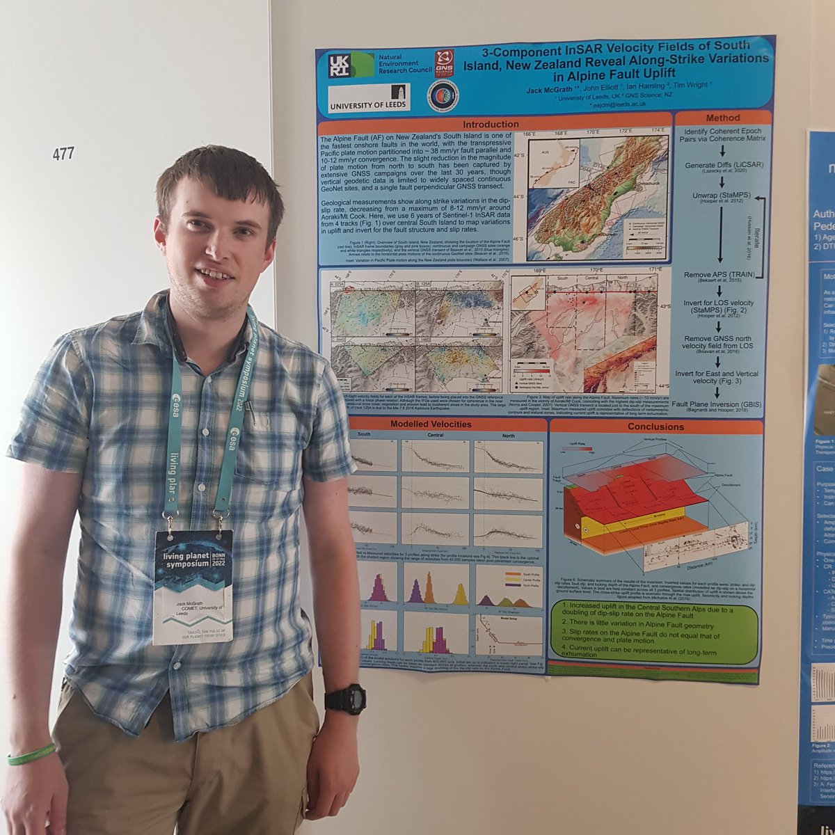 Want to find out about using 3-component velocity fields from #Sentinel1 #InSAR to measure variable slip rates on New Zealand's #AlpineFault? Come find my poster 478 at #LPS22