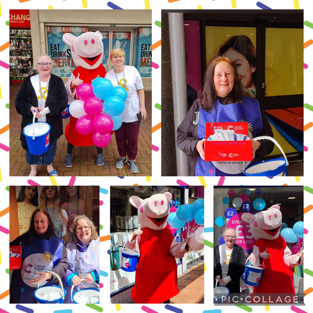 Peppa pig has been to Merthyr to help raise money for children’s &amp; young people’s cancer 🤩🥳❤️#helpusbeatcancersooner @Mid14cruk <a href="/StTydfilSC/">St Tydfil Shopping</a> <a href="/WeLoveMerthyr/">We Love Merthyr</a>