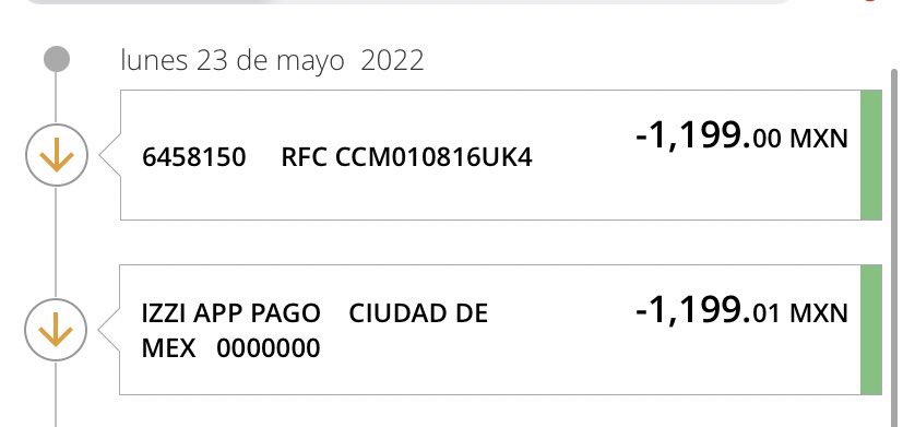 MariVera18's tweet photo. @SantanderMx Buenos dias! @ayudaizzi @izzi_mx me hizo doble cobro de su servicio por medio de mi tarjeta de debito ya que esta domiciliado el pago y me dice ahora que solo se ve reflejado un pago y que necesito numero de referencia del otro pago. Me pueden ayudar porfavor https://t.co/AWYTD0Bsbp