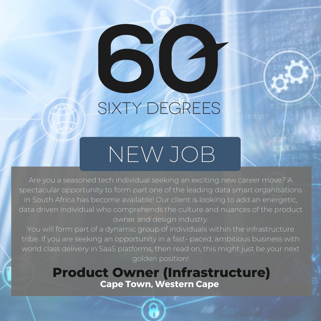test Twitter Media - New #JobAlert - Product Owner (Infrastructure) in Cape Town, Western Cape.
For more information & to apply, please click on the below;
https://t.co/absFuCZTsi
#Product #Owner #infrastructure #capetown #westerncape  #hiring https://t.co/Y7CvPoCMCT