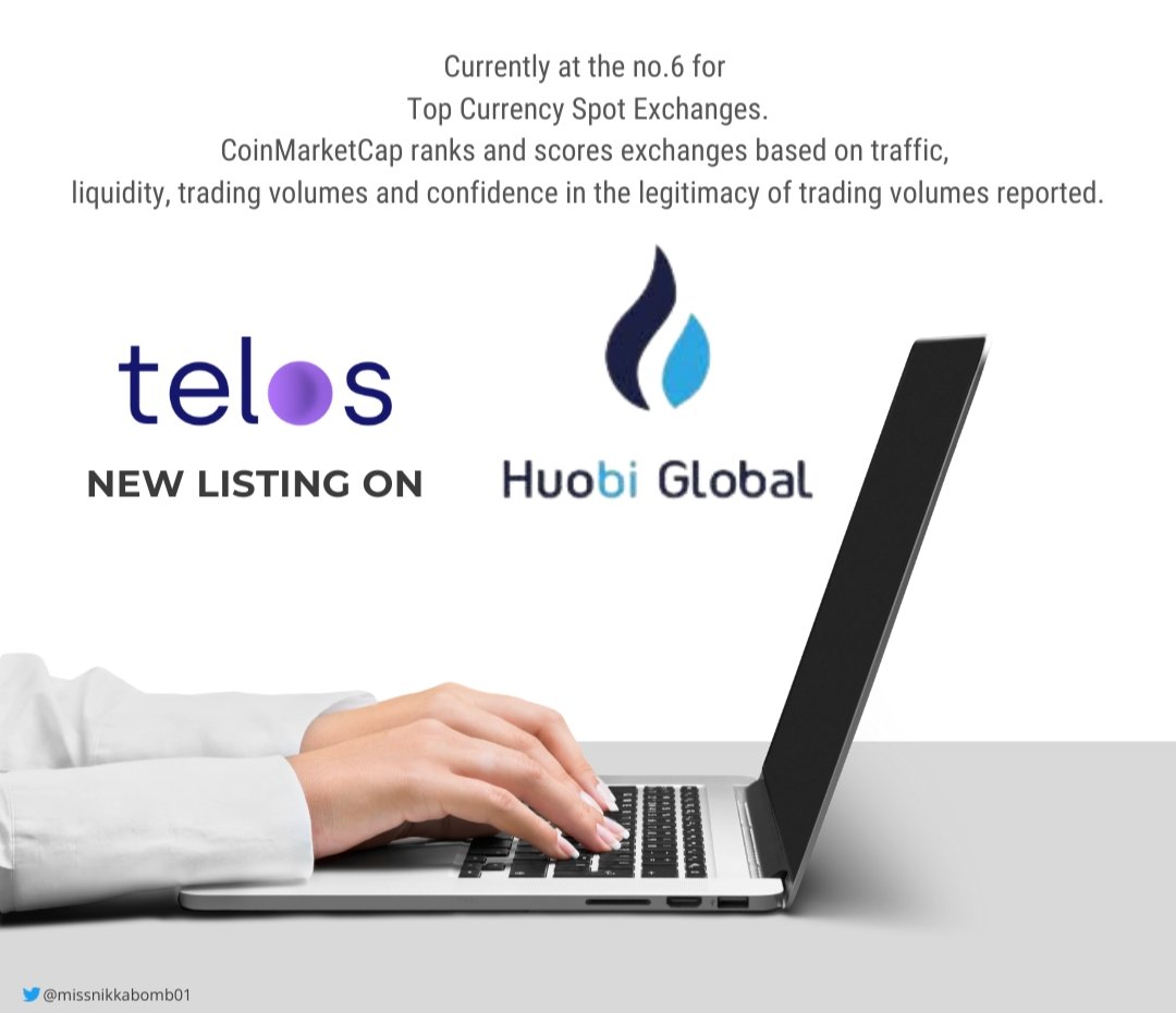 missnikkabomb01's tweet photo. @HelloTelos now listed at @HuobiGlobal 🎉🥳

$TLOS in a Big move for listing itself in an Exchange currently at rank 6 for Top Crypto exchanges according to @CoinMarketCap

Source: https://t.co/xtb76hlqsc

#Telos #TelosEVM #HuobiGlobal https://t.co/hOSU63y3Zf