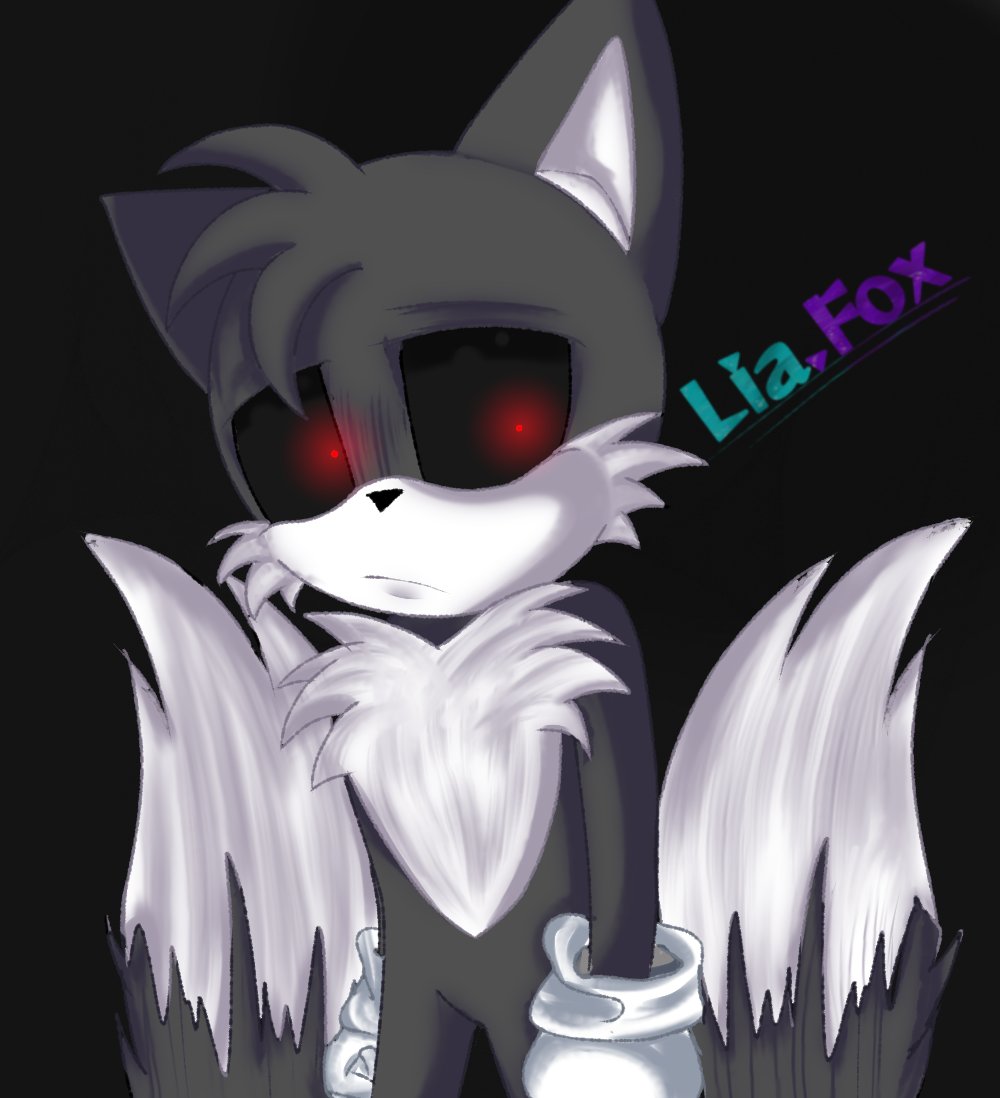 X 上的Liya Foxy：「Tails.exe, Inner, Tails) My favorite💛🦊. I enjoyed drawing  him:} #Tails #SonicexeNBR #SonicexeNB I don't know how to write  hashtags.💀💀  / X