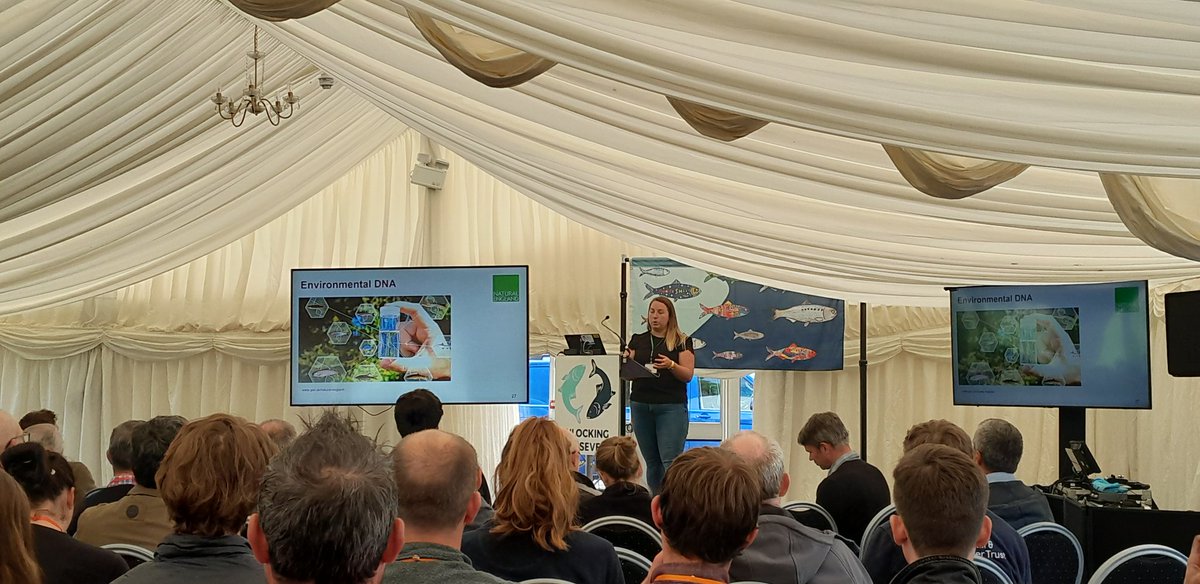 SevernUnlocked's tweet photo. Sarah, from @NaturalEngland, has been working with our project and @bournemouthuni, developing a citizen science programme for using eDNA to track shad on #RiverSevern. She talks about the benefits of using citizen science at today's #ShadSymposium. https://t.co/qDyXsm9gbE