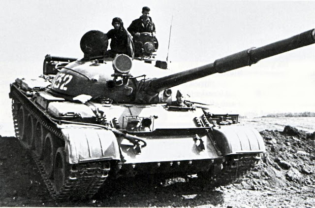 The T-62 is a very old tank indeed. Designed in the late 1950s to compete with the UK Chieftain and US M60, some examples in Russian storage bases are likely to be approaching 60 years old. Production ceased in 1975 after which it was largely relegated to reserve service. /2