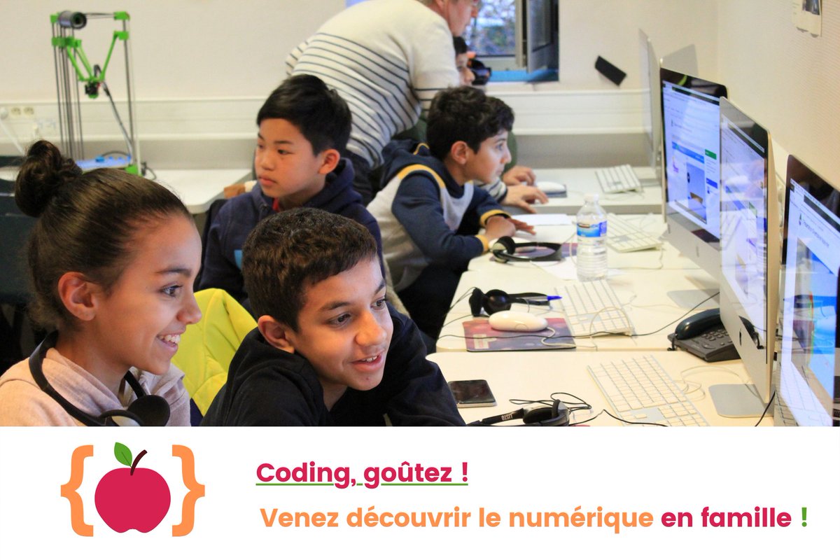 FondBPascal's tweet image. 🍎🚀 C'est parti pour le lancement du projet #CodingGoûter par le collectif @FondBPascal @CompagnieDuCode @Exploradome @classcode_fr @PlaneteSciences et A.R.T.S Auvergne !
Un projet soutenu par la @BanqueDesTerr et @telecomparis
Infos/inscriptions 👉 bit.ly/3lFGwkl