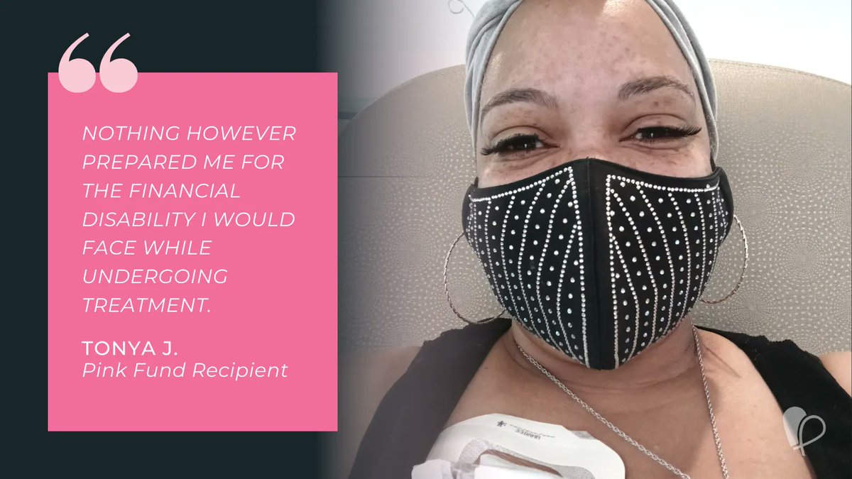 ThePinkFund's tweet photo. "I assumed my insurance and doctors would assure I had all I needed until im well enough to return to work but that was far from the truth..." Tonya J. 
Read more at https://t.co/8fG4LjHWL7
#breastcancer #breastcancersupport #cancer #cancerwarrior #love #RealHelpNow #onelessworry https://t.co/UXMmk5qYjj