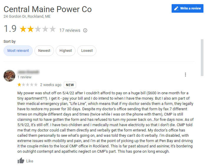 PineTreePower_'s tweet image. .@CMPco going for the Scrooge award again.

Disabled mom needs power to manage a medical condition; couldn&apos;t pay inflated bill; CMP cuts her off; refuses to act even after her doctor sends multiple requests.

Heartless (and illegal).

#MEpolitics #ReplaceCMP #CorporateScrooge