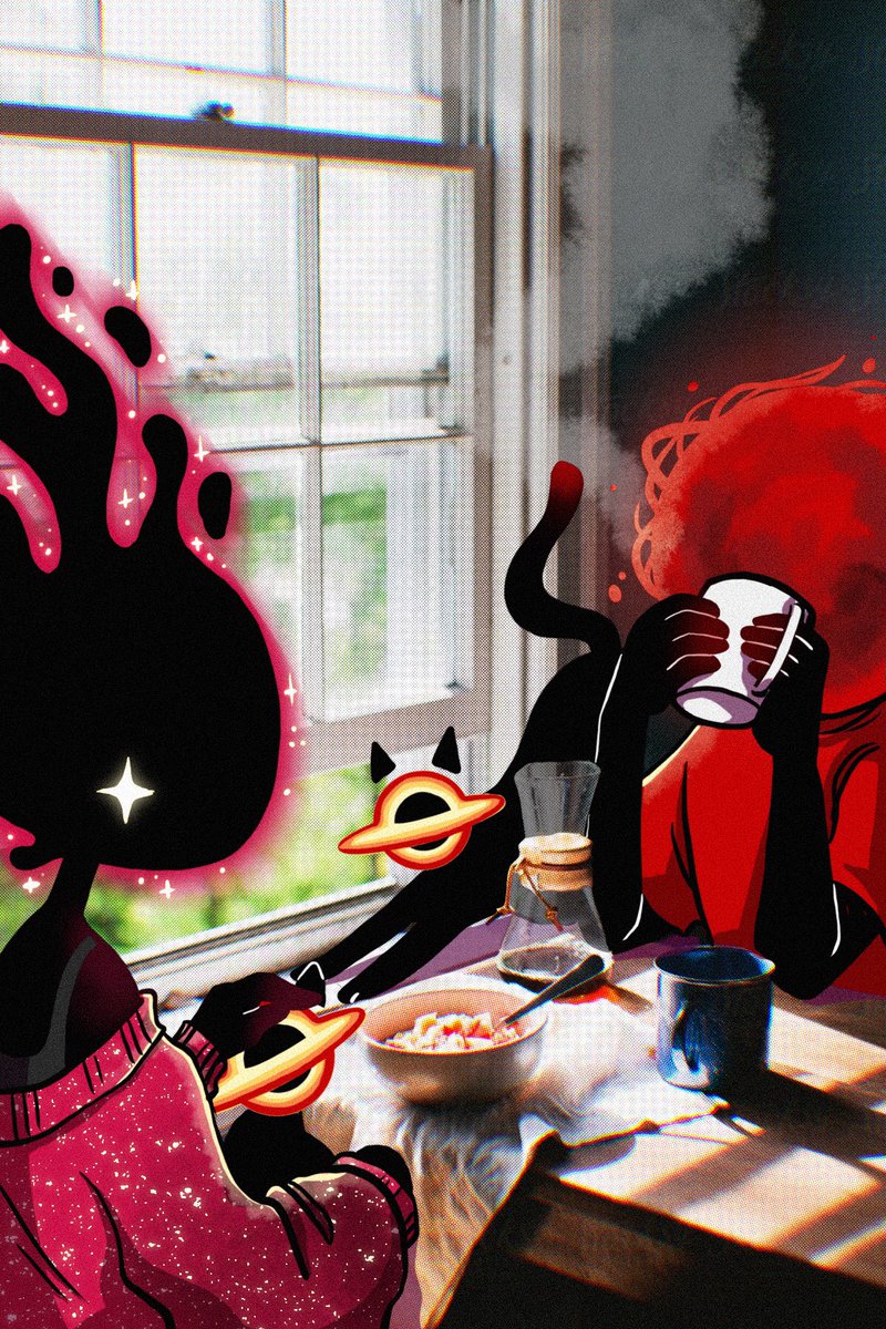 Breakfast time ☕️ (with cats)
#Universona