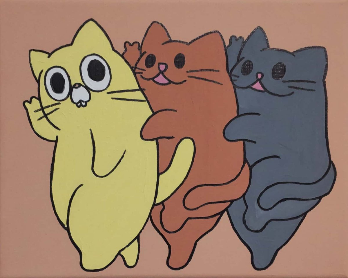 「色塗りの便宜上グレーにしてますが、ねこさん(18)はサビ猫。 」|うさぎのみみちゃん😇あべのキューズモール4/29,30のイラスト