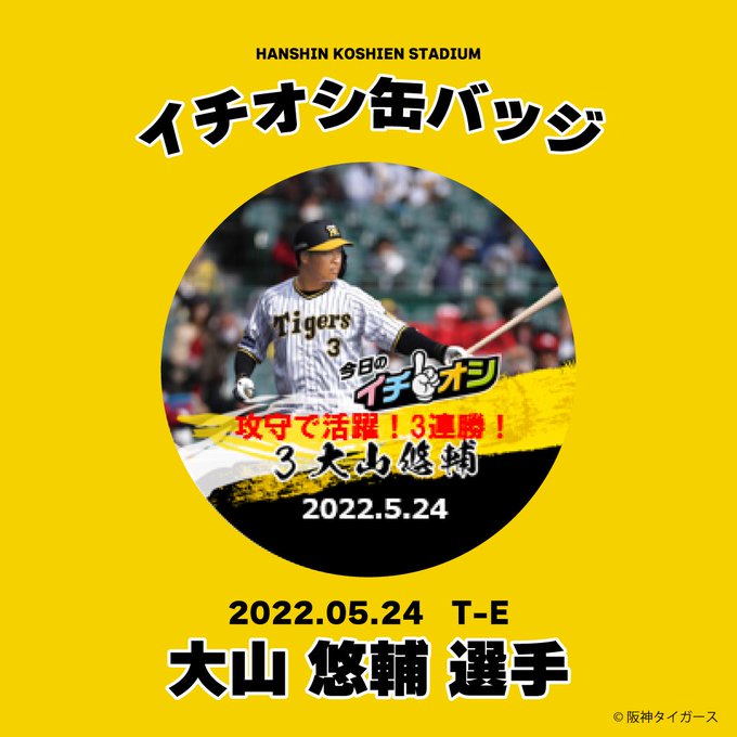 華麗 阪神タイガース ビジョンタオル 2022 大山悠輔選手 応援グッズ