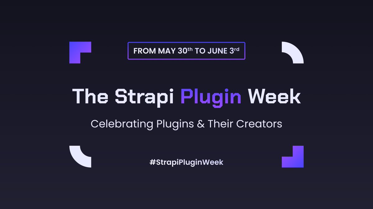 strapijs's tweet photo. Everything you need to know about the #StrapiPluginWeek ๐
Thread ๐งต https://t.co/oaCbFUXvVp
