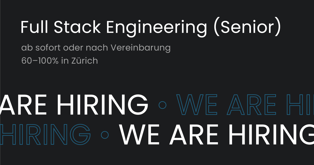 🚨 We're hiring – bewrib dich jetzt!

#FullStackEngineering

Alle Informationen findest du hier: panter.ch/jobs/full-stac…

#OffeneStelle #JobOpening #ZürchJob #ProductOwner #FullStackDeveloper #fullstack #ictjobs